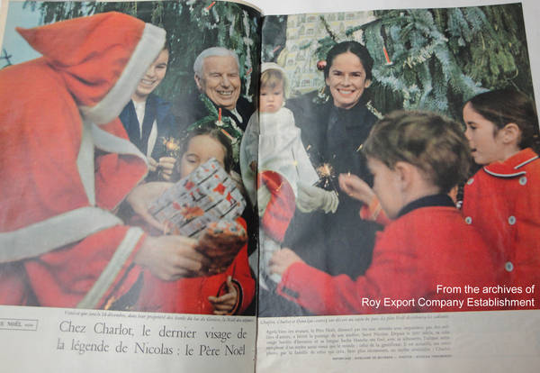 The Chaplin family featured in "Jours de France" magazine, 1958