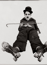 Zoom cc lying on rollerskates from the rink