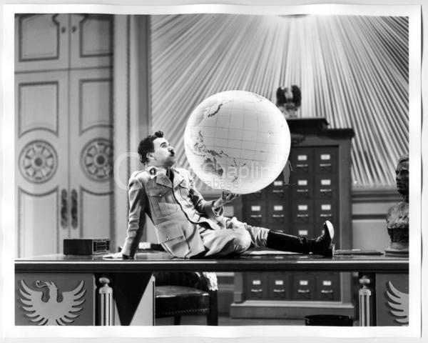 Great Dictator globe scene academy print